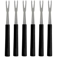 Jogo 6 Garfos 13,5cm Para Petisco Cabo Preto