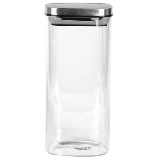 Pote 1,6l Quadrado 10x10x21cm Borosilicato